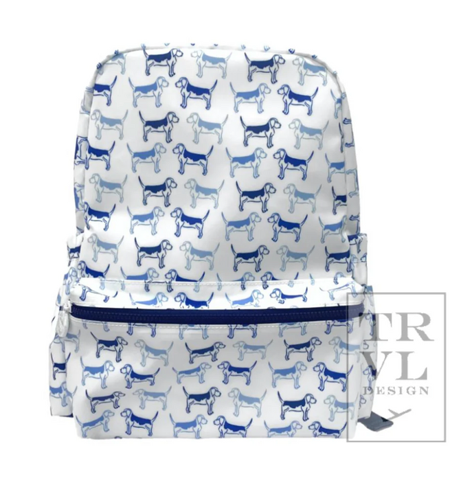 TRVL Design Wipeable Backpack- Puppy Love Blue