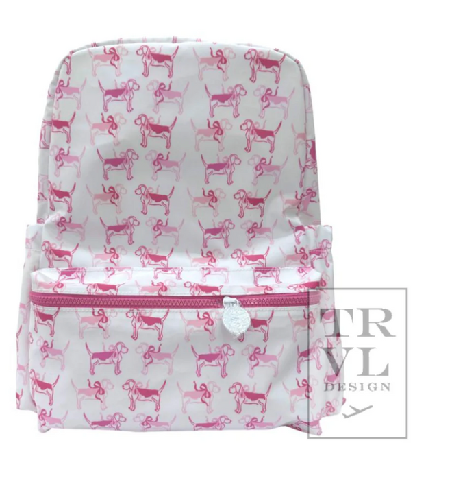 TRVL Design Wipeable Backpack- Puppy Love Pink