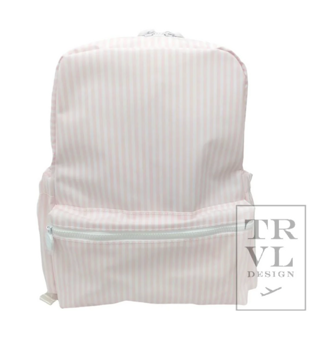 TRVL Design Wipeable Backpack- Pimlico Stripe Pink