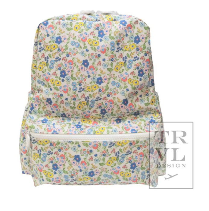 TRVL Design Wipeable Backpack- Floral Medallion Posies